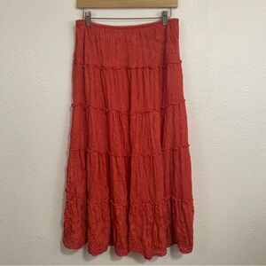Personal Identity Boho Ombre Crochet Hem Skirt Size M